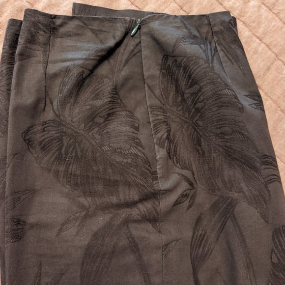 Talbots Leaf Print Fully Lined, Side-zip pants Size 12 - Picture 5 of 9